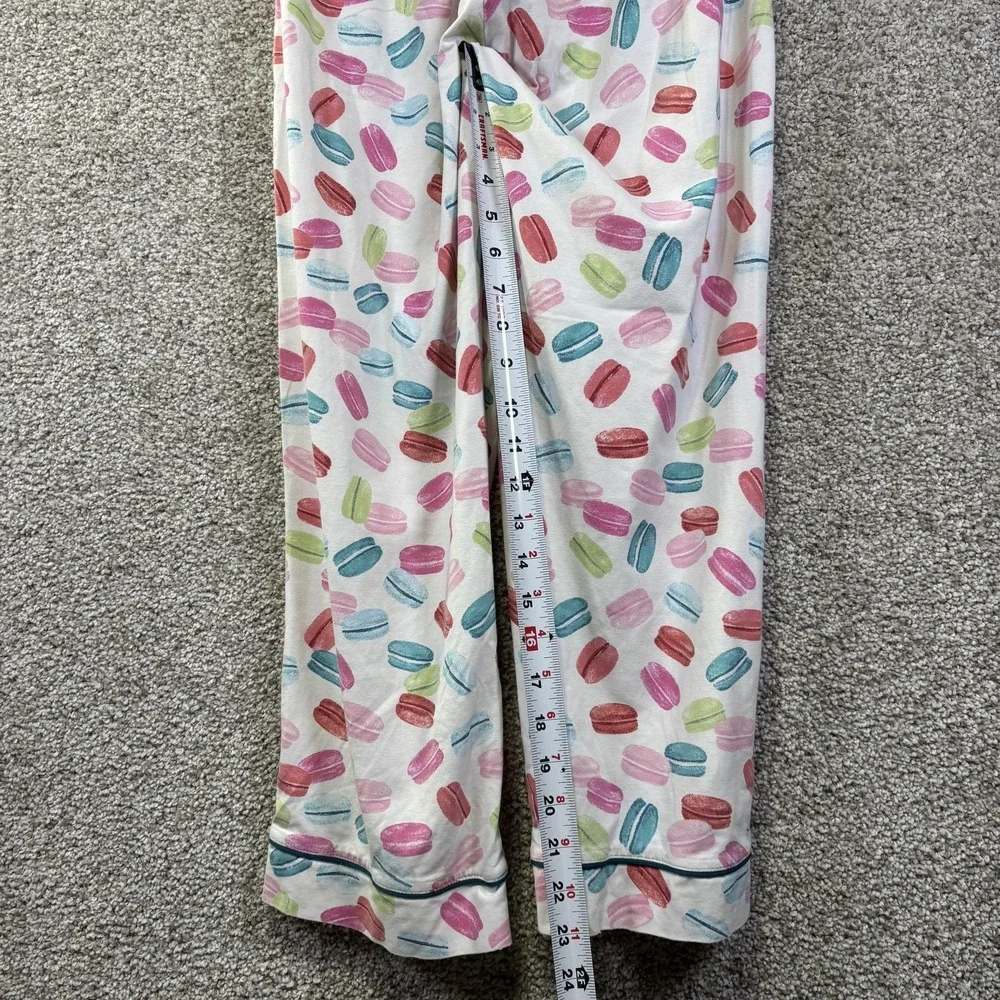 BedHead Pajamas Set Womens‎ Small Multicolor Macaron Print Button Up Made USA